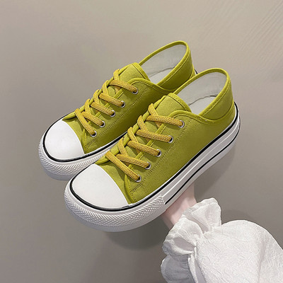 Pantofi de pânză cu cap rotund, mango, leneș, leneși, cu șireturi, de vară, pantofi singuri respirabili, stil pentru femei