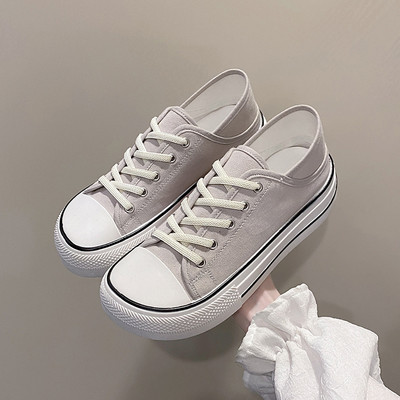 Pantofi de pânză cu cap rotund, mango, leneș, leneși, cu șireturi, de vară, pantofi singuri respirabili, stil pentru femei