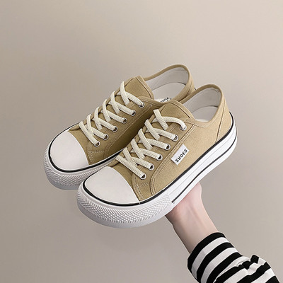 Pantofi de pânză cu cap rotund, mango, leneș, leneși, cu șireturi, de vară, pantofi singuri respirabili, stil pentru femei