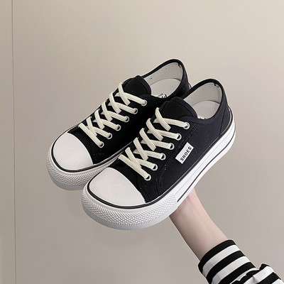 Pantofi de pânză cu cap rotund, mango, leneș, leneși, cu șireturi, de vară, pantofi singuri respirabili, stil pentru femei