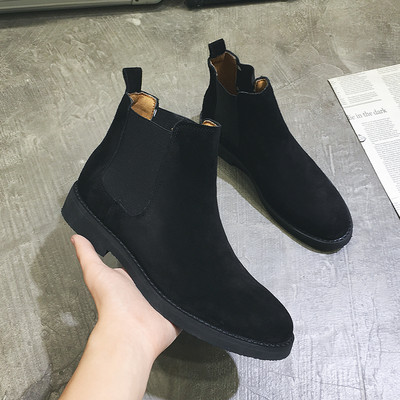 Yomior Νέα Ανοιξιάτικα Vintage Ανδρικά Casual Παπούτσια Cow Suede Υψηλής Ποιότητας Φόρεμα Μποτάκια Αστραγάλου Μυτερή Βρετανική Chelsea Boots Χειροποίητα