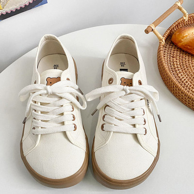 Jesenske ženske tenisice Platnene ravne cipele Ležerne vulkanizirane cipele Top Bear Slatke tenisice Ženske cipele BC4463