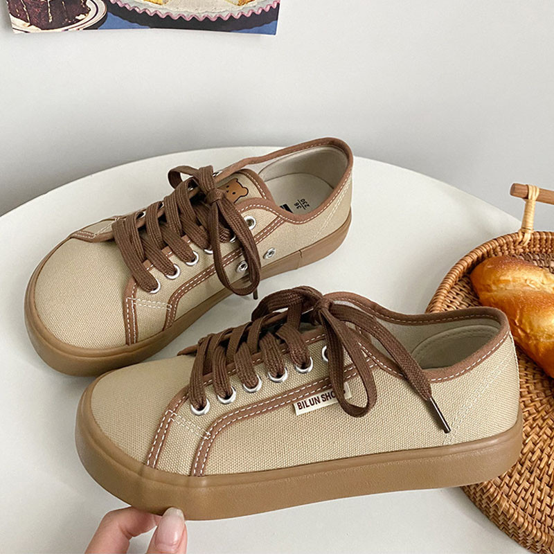 Jesenske ženske tenisice Platnene ravne cipele Ležerne vulkanizirane cipele Top Bear Slatke tenisice Ženske cipele BC4463