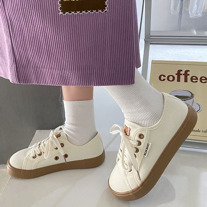 Jesenske ženske tenisice Platnene ravne cipele Ležerne vulkanizirane cipele Top Bear Slatke tenisice Ženske cipele BC4463