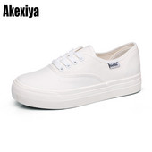 Drobiniai batai Laisvalaikio platforma Vulkanizuoti batai Sportiniai bateliai Plokščios burnos pavasaris ruduo Aukštos kokybės madingi balti juodi 35-40 dydis