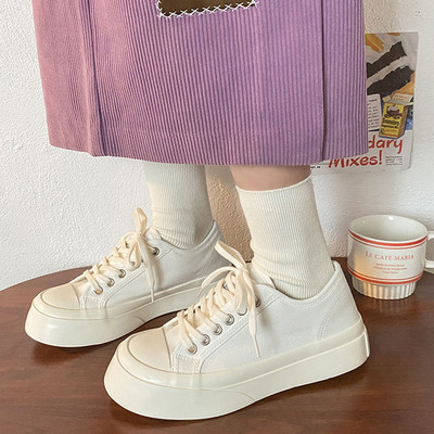 Pantofi noi de pânză pentru femei Pantofi cu platformă la modă Pantofi clasici de pânză confortabili pentru femei, pantofi vulcanizați pentru studenți, BC4424