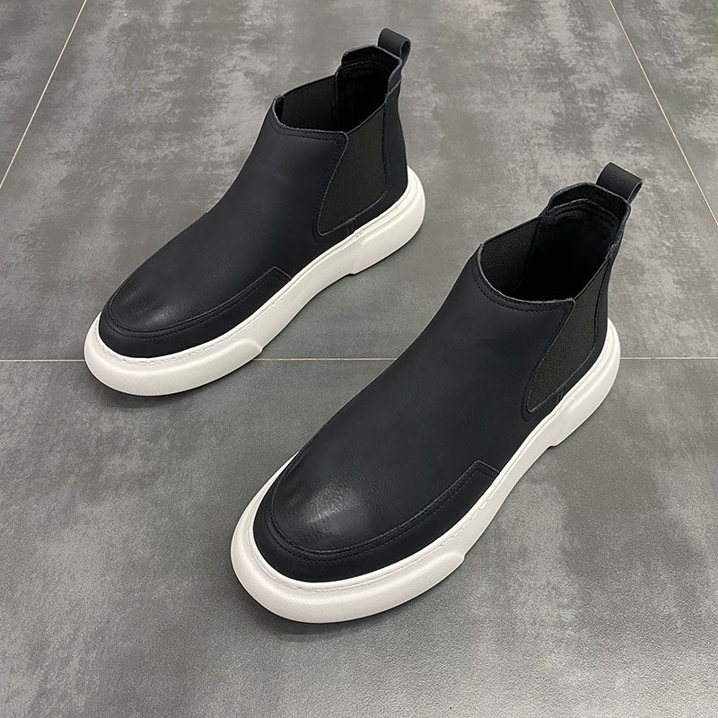 Nouă moda Chelsea boot pentru bărbați pantofi cu platformă toamnă iarnă botines hombre piele de vacă glezna bota masculine chaussure