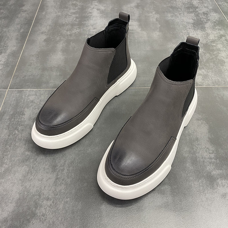 Nouă moda Chelsea boot pentru bărbați pantofi cu platformă toamnă iarnă botines hombre piele de vacă glezna bota masculine chaussure