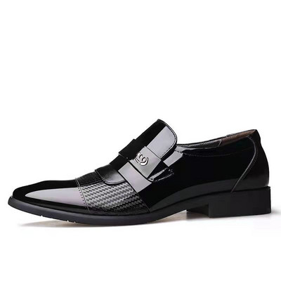 Mocasini casual lucrati manual Maro Respirabil Moda nunta Noua listare Pantofi de rochie Business piele Barbati Varf ascutit Formali