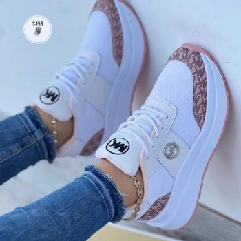 Γυναικεία Wedges Sneakers Lace-Up Αναπνεύσιμα Αθλητικά Παπούτσια Casual Platform Γυναικεία Υποδήματα Γυναικεία Βουλκανιζέ Παπούτσια Zapatillas