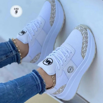 Γυναικεία Wedges Sneakers Lace-Up Αναπνεύσιμα Αθλητικά Παπούτσια Casual Platform Γυναικεία Υποδήματα Γυναικεία Βουλκανιζέ Παπούτσια Zapatillas