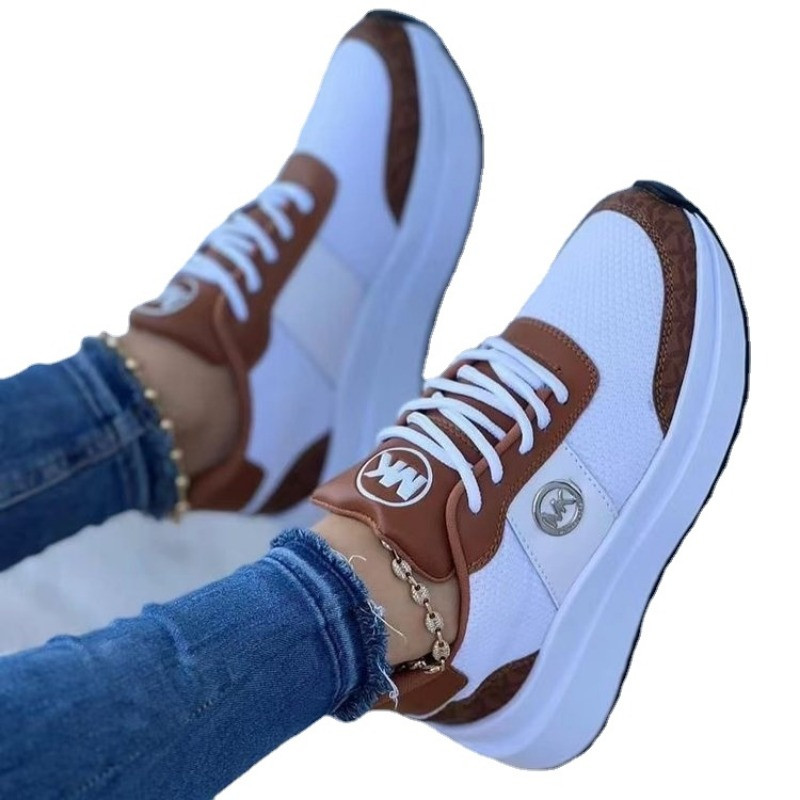 Γυναικεία Wedges Sneakers Lace-Up Αναπνεύσιμα Αθλητικά Παπούτσια Casual Platform Γυναικεία Υποδήματα Γυναικεία Βουλκανιζέ Παπούτσια Zapatillas