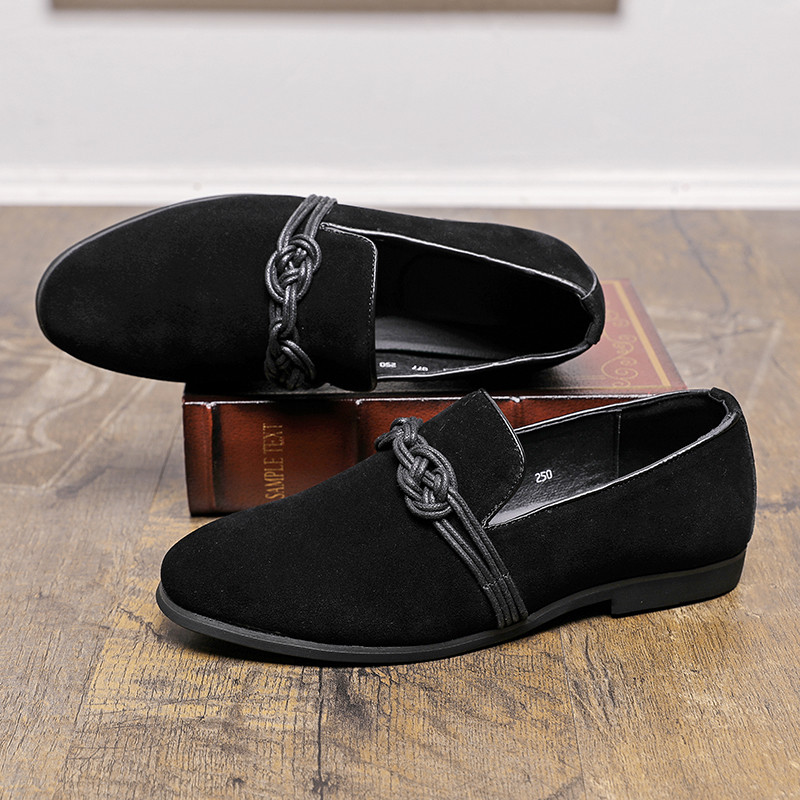 Bărbați de dimensiuni mari, piele de căprioară de vacă, 2023, Conducere, ocazional, pantofi negri, mocasini pentru bărbați, pantofi de brand de designer italieni.