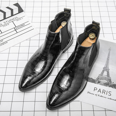 Crocodile High-top Print Chelsea csizma férfi cipő Chelsea csizma Cowboy csizma férfi cipő Bokacsizma Platform csizma Férfi csizma