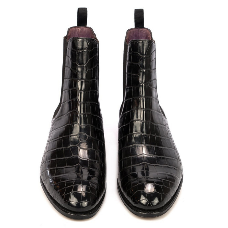 Crocodile High-top Print Chelsea csizma férfi cipő Chelsea csizma Cowboy csizma férfi cipő Bokacsizma Platform csizma Férfi csizma