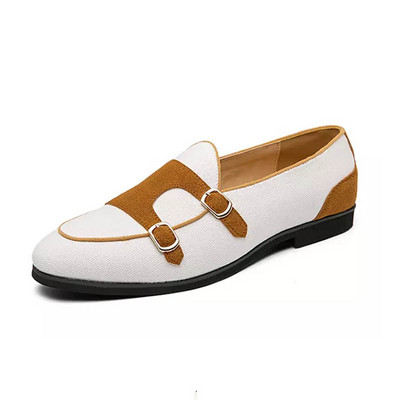 Νέα βρετανικά Vintage Mix Color Monk Strap παπούτσια για άντρες βραδινό φόρεμα γάμου υποδήματα γραφείου Prom Sapato Social Masculino 38-46