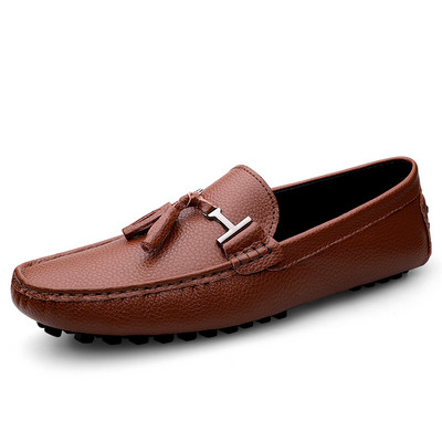 Pantofi pentru bărbați din Mocasini formali casual pentru bărbați Mocasini lucrați manual, pantofi moale, respirabili, pantofi de barca, încălțăminte confortabilă pentru conducere