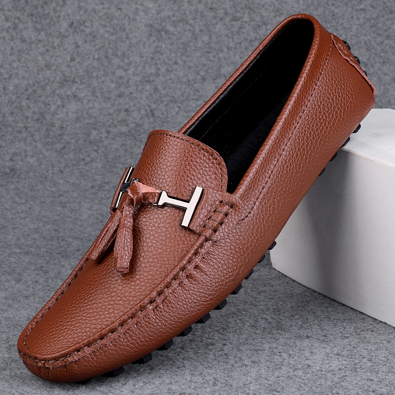 Pantofi pentru bărbați din Mocasini formali casual pentru bărbați Mocasini lucrați manual, pantofi moale, respirabili, pantofi de barca, încălțăminte confortabilă pentru conducere