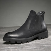 Bărbați, clasici, retro, din  cizme chelsea, cizme la modă, pentru bărbați, ocazionale, britanice, scurte, pantofi cu talpă groasă.