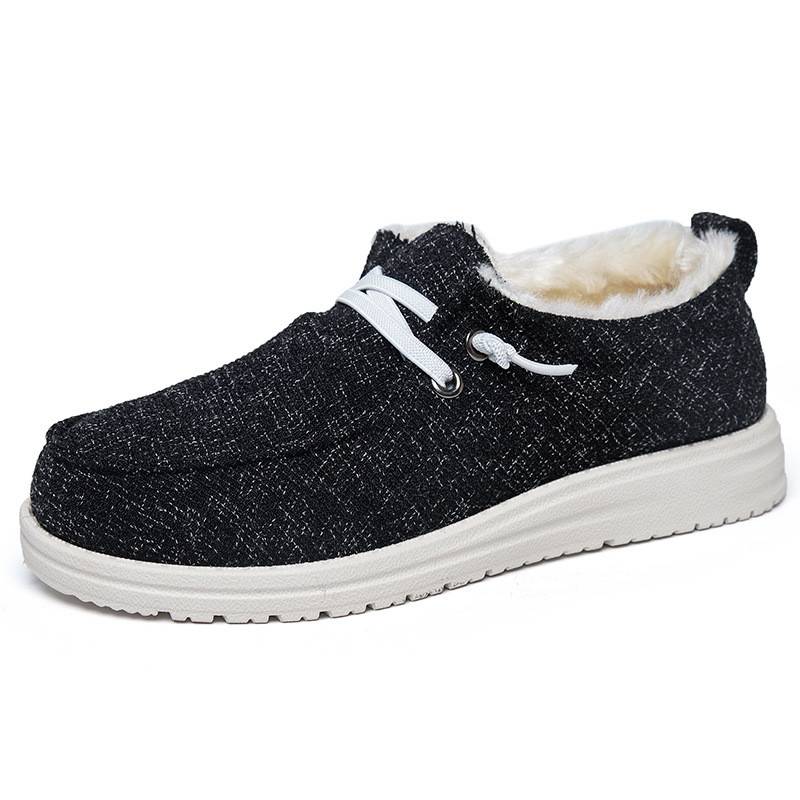 Γυναικεία επίπεδη παπούτσια χαμηλού κοψίματος Χειμώνας 2024 Νέα βελούδινα ζεστά άνετα παπούτσια χιονιού για εσωτερικούς χώρους Αθλητικά παπούτσια από βαμβάκι