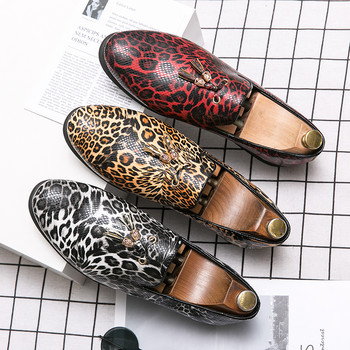 Golden Sapling Leopard Loafers Fashion Party Ανδρικά casual παπούτσια Άνετη οδήγηση Flats Leisure Ανδρικά Loafer Slip σε μοκασίνια