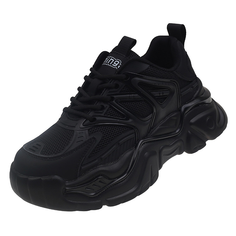 Γυναικεία παπούτσια με κορδόνια με μεσαίο τακούνι 2023 άνοιξη και φθινόπωρο με στρογγυλή πλατφόρμα με δίχτυα γυναικεία παπούτσια sneakers γυναικεία αθλητικά παπούτσια