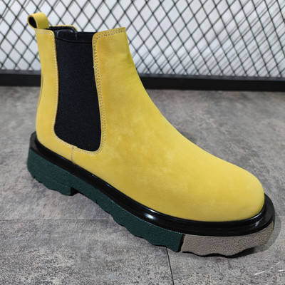 Χειμερινές ανδρικές μπότες Plus βελούδινα βαμβακερά παπούτσια Ανδρικές μπότες ιππασίας ψηλοτάπητες Ανδρικές μπότες ιππασίας από γαδιάβροχες ανδρικές μπότες Chelsea Street Style