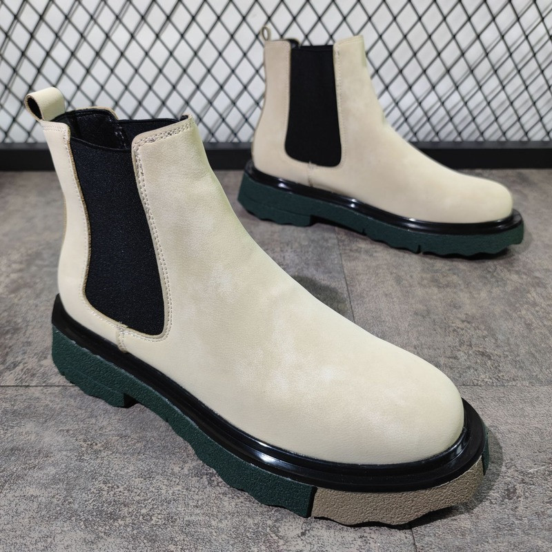 Χειμερινές ανδρικές μπότες Plus βελούδινα βαμβακερά παπούτσια Ανδρικές μπότες ιππασίας ψηλοτάπητες Ανδρικές μπότες ιππασίας από γαδιάβροχες ανδρικές μπότες Chelsea Street Style