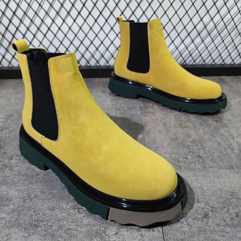 Χειμερινές ανδρικές μπότες Plus βελούδινα βαμβακερά παπούτσια Ανδρικές μπότες ιππασίας ψηλοτάπητες Ανδρικές μπότες ιππασίας από γαδιάβροχες ανδρικές μπότες Chelsea Street Style