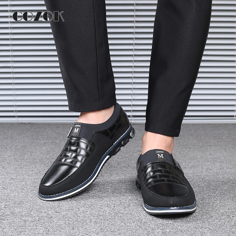 [Keep Warm] Ανδρικά παπούτσια Loafers για άντρες Επώνυμα δερμάτινα παπούτσια Ανδρικά παπούτσια καθημερινά Slip on μαύρα παπούτσια οδήγησης