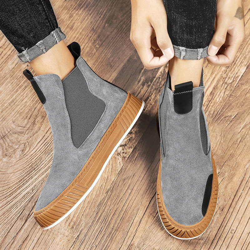 Noi de iarnă pentru bărbați, cizme de zăpadă calde de pluș, pantofi oxford în aer liber, pantofi pentru bărbați, încălțăminte Chelsea, stil punk, pantofi casual