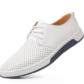 Мъжки кожени ежедневни обувки Марка Удобни обувки за мъже Оксфорд обувки с връзки Модни мокасини Homme Плюс размер 38-50