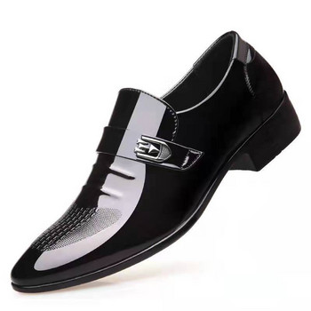 Модни елегантни обувки за мъже Италиански мъжки официални кожени обувки Мъжки ежедневни обществени мокасини Обувки Мъжки обувки Големи размери