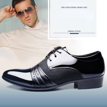 Нови бизнес мъжки обувки Черни кожени обувки за мъже 2023 Луксозни големи размери Парти офис Ежедневни обувки Zapatos De Vestir Hombre