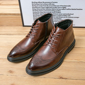 Δερμάτινα παπούτσια πολυτελείας ανδρικές μπότες Χειμερινές επίσημες δερμάτινες μπότες Oxfords Παπούτσια Φόρεμα Επαγγελματικές μπότες Ανδρικές μπότες Chelsea Ανδρικές μπότες