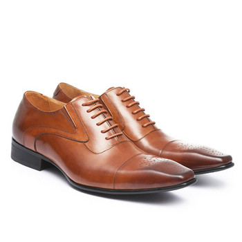 2022 Нови мъжки рокли Ръчно изработени обувки PU кожа Мъжки Оксфорд Италиански класически реколта Мъжки обувки броги Оксфорд Размер 38-48