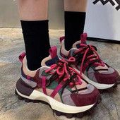 Μικτά χρώματα Lace Up Γυναικεία παπούτσια Vulcanize Γυναικεία παπούτσια σε έκπτωση 2023 Υψηλής ποιότητας Φθινοπωρινά αθλητικά παπούτσια με στρογγυλή κεφαλή πλατφόρμα Zapatos