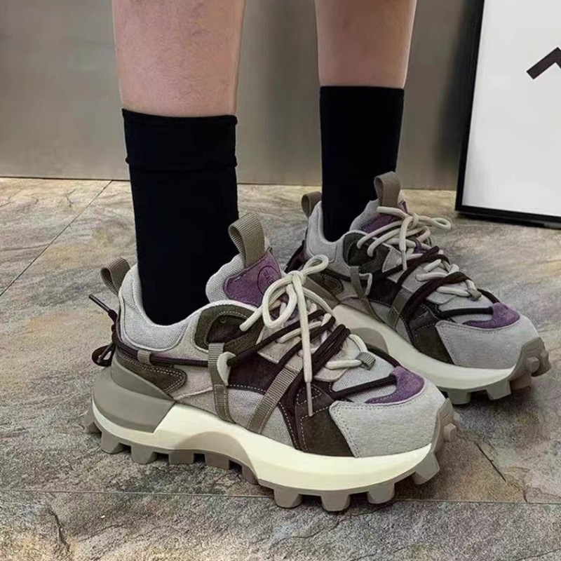 Μικτά χρώματα Lace Up Γυναικεία παπούτσια Vulcanize Γυναικεία παπούτσια σε έκπτωση 2023 Υψηλής ποιότητας Φθινοπωρινά αθλητικά παπούτσια με στρογγυλή κεφαλή πλατφόρμα Zapatos