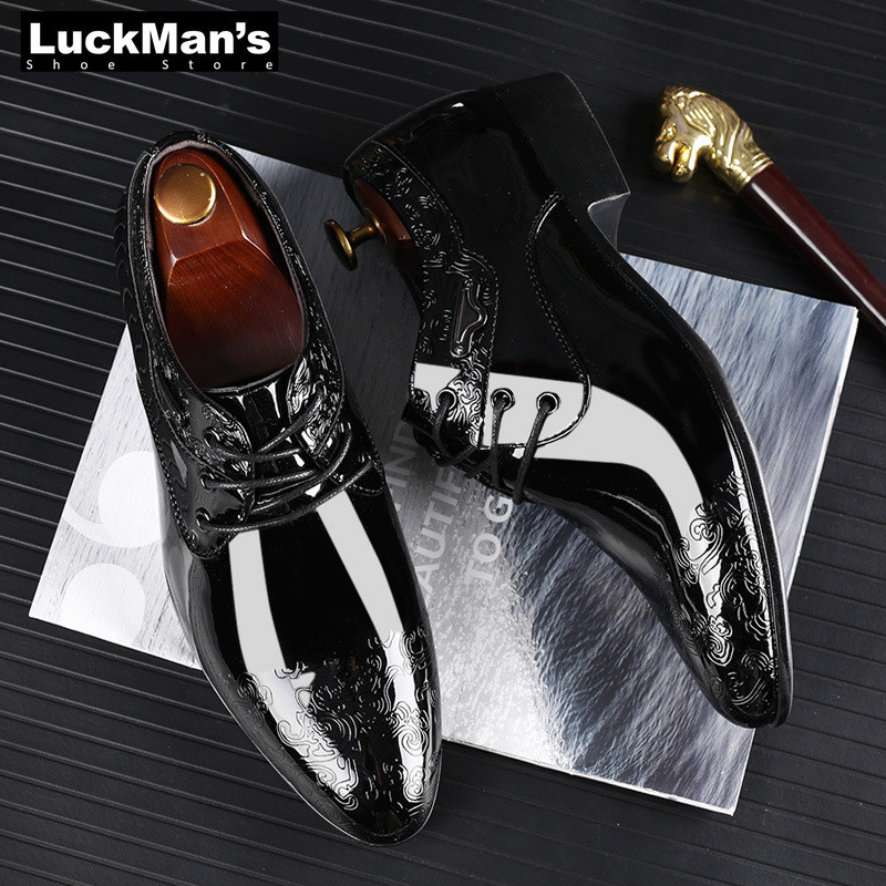 Muške svečane cipele Could Lakirane muške cipele za vjenčanje Oxford cipele Uredsko odijelo na vezanje Muške cipele za slobodno vrijeme Luksuzne talijanske cipele veće veličine