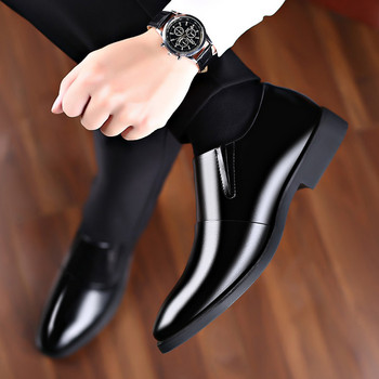 Нова мода Мъжки дизайнерски обувки Мокасини за мъже Сватбени обувки Класически дишащи обувки Мъжки обувки с кръгли пръсти Ежедневни бизнес плътни