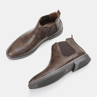 40-46 Férfi Chelsea Boots Márka kényelmes bőrcsizma Classics Alkalmi csizma #KD5232