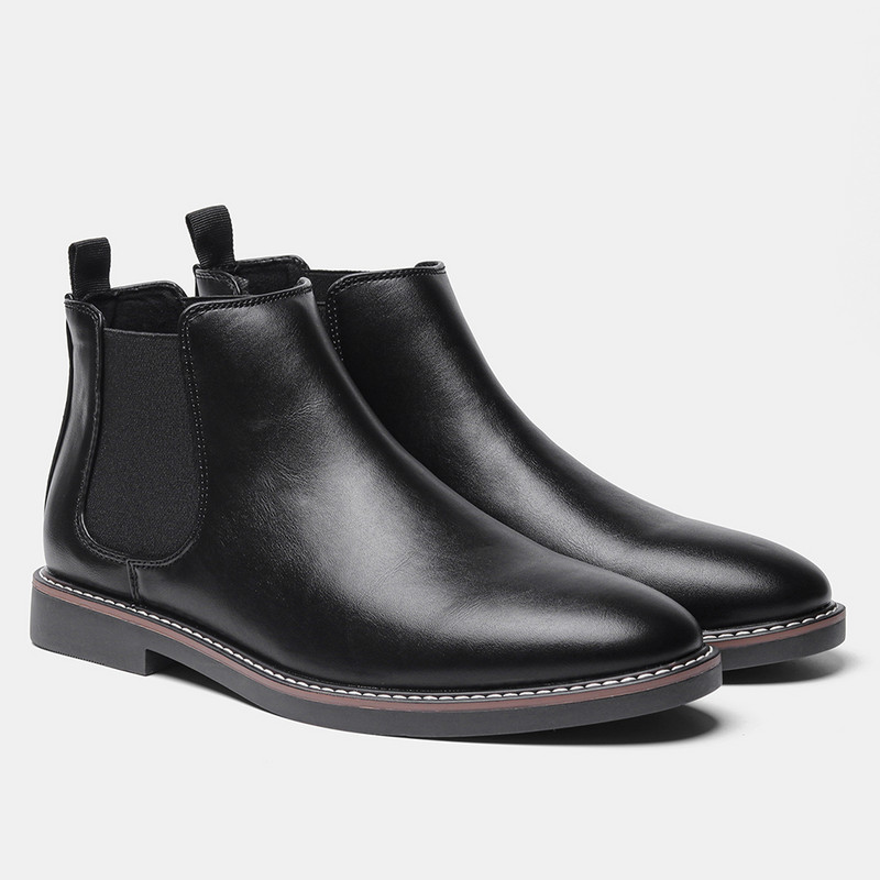 40-46 Férfi Chelsea Boots Márka kényelmes bőrcsizma Classics Alkalmi csizma #KD5232