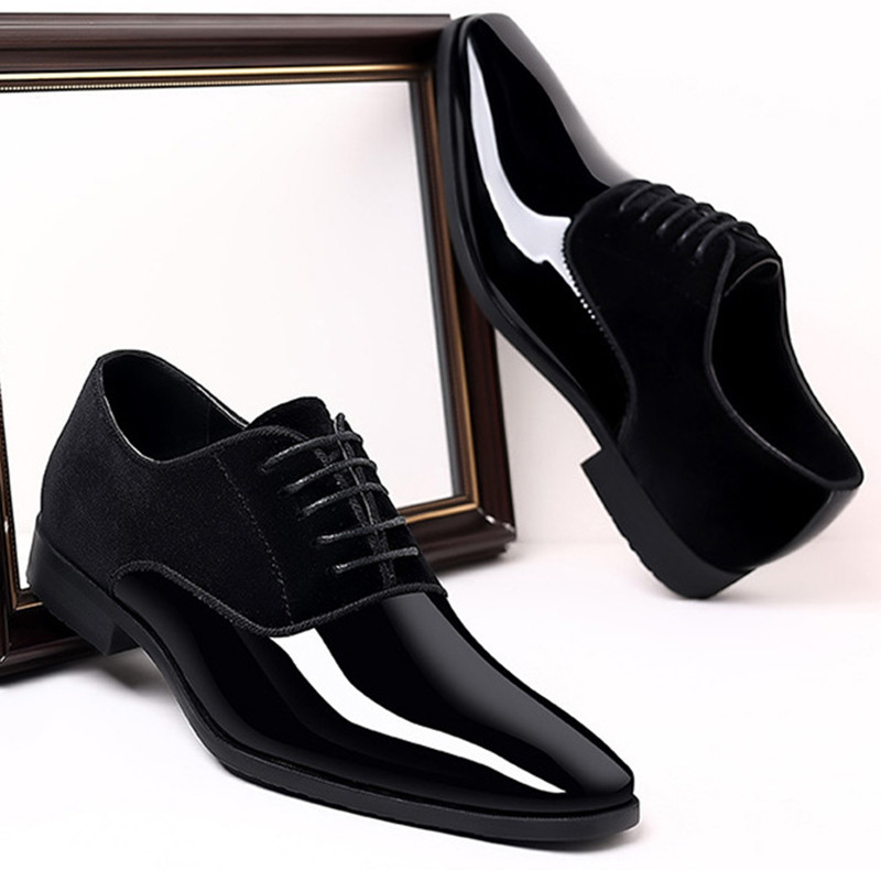 Κλασικά PU λουστρίνι παπούτσια για άνδρες Casual επαγγελματικά παπούτσια Lace Up Επίσημα παπούτσια εργασίας γραφείου για ανδρικά πάρτι γάμου Οξφόρδη