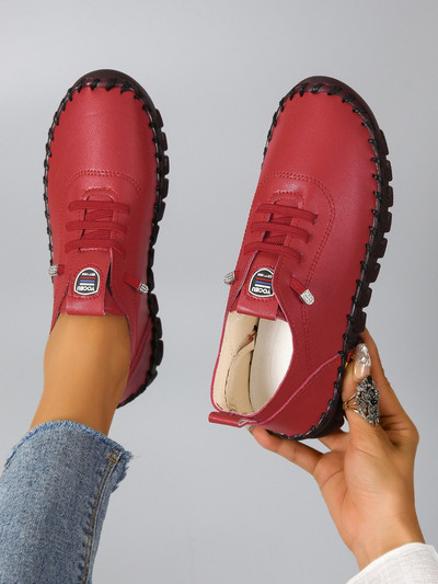 Tenisice Ženske cipele Kožne mokasine Ženske cipele Udobne natikače Konac za ručno šivanje Mama Cipele Zapatillas De Mujer