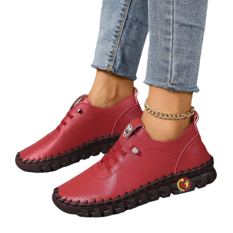 Tenisice Ženske cipele Kožne mokasine Ženske cipele Udobne natikače Konac za ručno šivanje Mama Cipele Zapatillas De Mujer