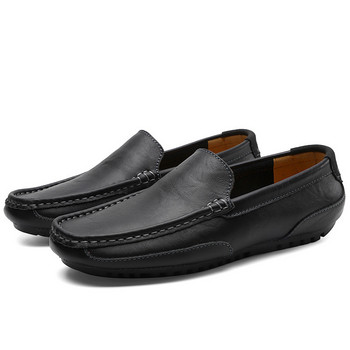 Кожени мъжки обувки Луксозни модерни ежедневни официални мокасини Мъжки мокасини Италиански черни мъжки обувки за шофиране Маратонки Голям размер