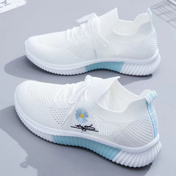 Wnfsy Woman Mesh Vulcanized Sneakers Пролетни дамски дишащи спортни обувки за бягане Flats Walking Anti-slip Shoes Zapatillas