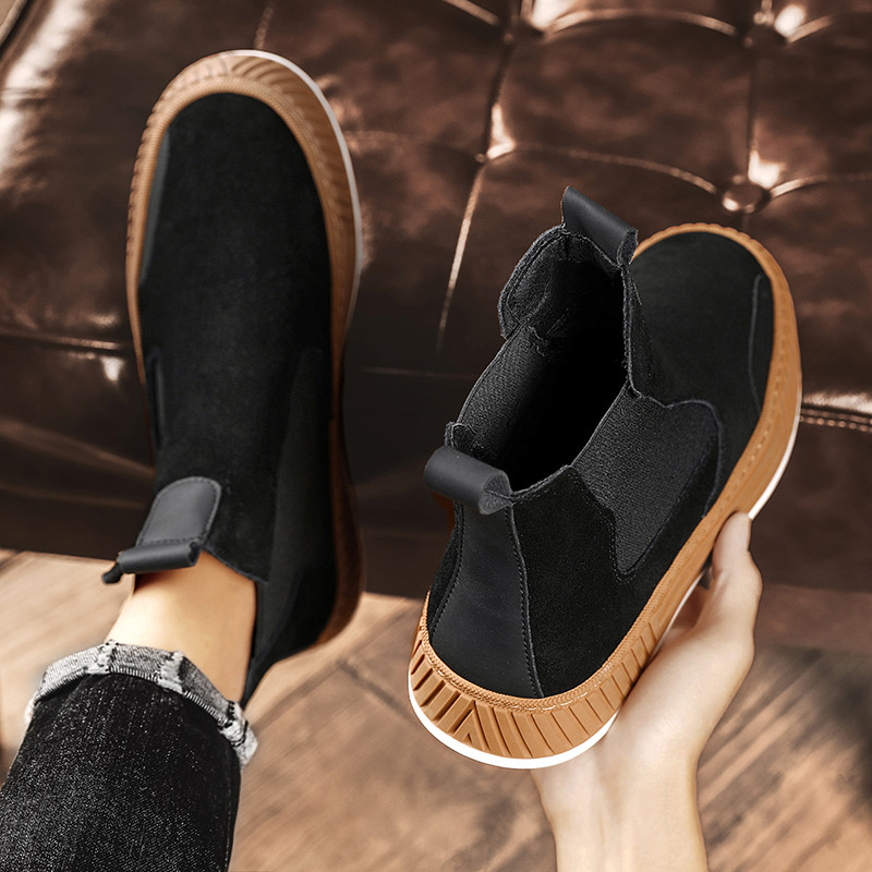 Nauji Vyriški žieminiai šilti pliušiniai sniego batai lauke Oksfordo sportbačiai Vyriški zomšiniai Chelsea avalynė Punk Stilius Kasdieniai Butai Botas