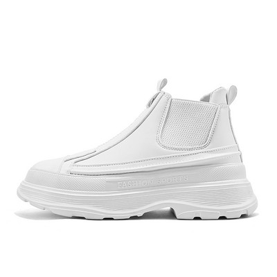 Ανδρικά φθινοπωρινά casual αθλητικά παπούτσια χοντροκομμένα, μποτάκια Chelsea στον αστράγαλο, ψηλοτάπητα, ανδρικά αθλητικά παπούτσια 39-44