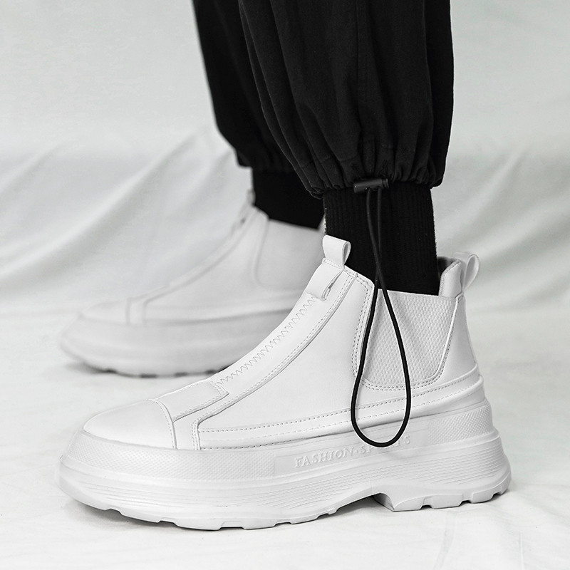 Ανδρικά φθινοπωρινά casual αθλητικά παπούτσια χοντροκομμένα, μποτάκια Chelsea στον αστράγαλο, ψηλοτάπητα, ανδρικά αθλητικά παπούτσια 39-44